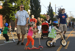 Families enjoying Summer Streets
